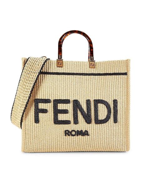 fendi runway logo tote|fendi sunshine handbags.